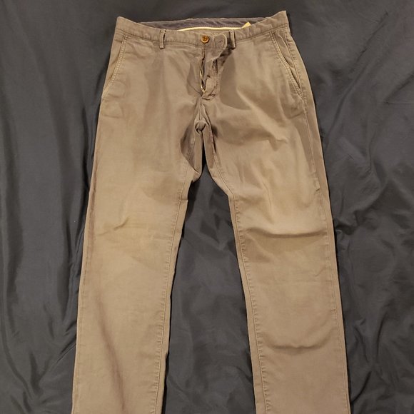 Massimo Dutti - blue/grey size 32" x 32" slim fit chino pants - Picture 1 of 9